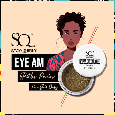 Stay Quirky Eye Am Glitter- Powder Eyeshadow - Pure Gold Baby 18 (2.5 gm)