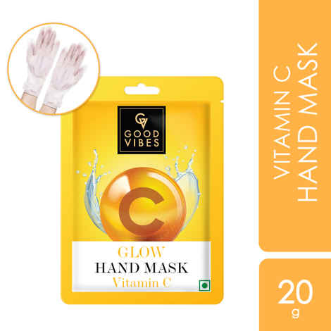 Buy Good Vibes Vitamin C Glow Hand Mask | Brightening, Soothing | Vegan, No Parabens, No Sulphates, No Alcohol, No Animal Testing (20 g) - Purplle