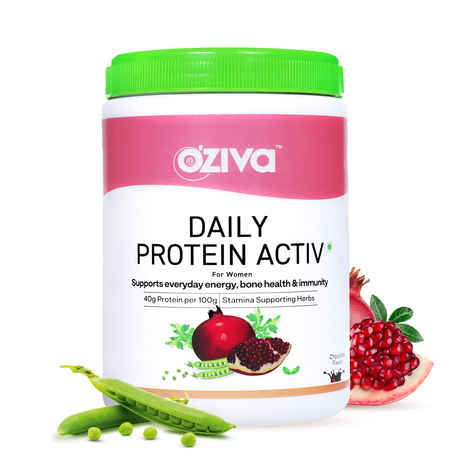 Buy OZiva Daily Protein Activ For Women with Clean Whey Protein, Multivitamins & Probiotics - Purplle
