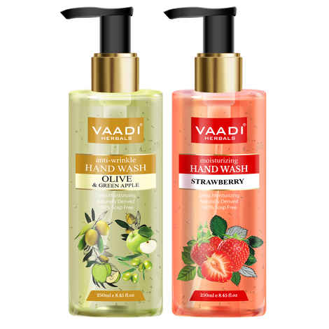 Buy Vaadi Herbals Rejuvenating - Pack of 2 Luxurious Handwash - Olive & Strawberry (250 ml x 2) - Purplle