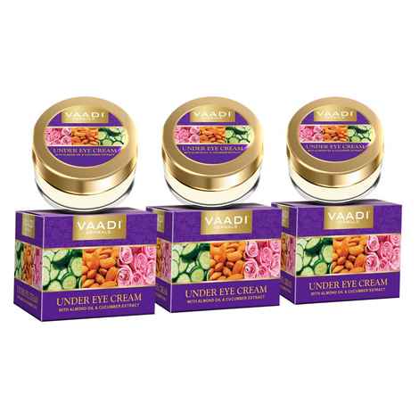 Buy Vaadi Herbals Under Eye Cream Almond Oil & Cucumber Extract (30 gm x3) - Purplle