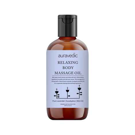 Buy Auravedic Relaxing Body Massage Oil For Full Body (200 ml) - Purplle