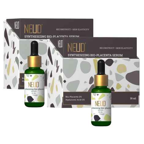 Buy NEUD Synthesizing Bio-Placenta Serum With Hyaluronic Acid and Advanced Skin Ingredients - 2 Packs (30 ml Each) - Purplle