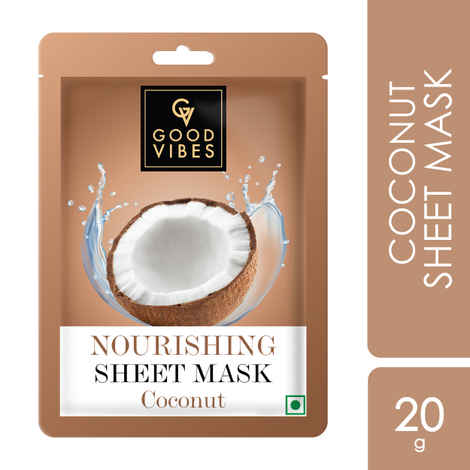 Buy Good Vibes Coconut Nourishing Sheet Mask | For Soft, Bright & Smooth Skin | Moisturizes Skin, Treats Rough & Dull Skin (20 gm) - Purplle