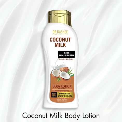 Buy Dr.Rashel Deep Nourishing Coconut Milk Body Lotion With Vitamin E (200 ml) - Purplle