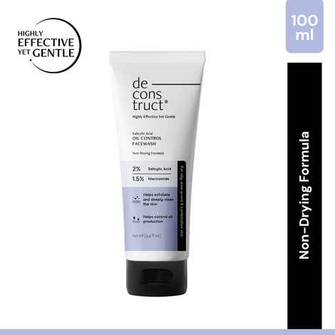 Deconstruct Salicylic Acid + Niacinamide Face Wash for Oil Control & Acne-Prone Skin (100 ml)