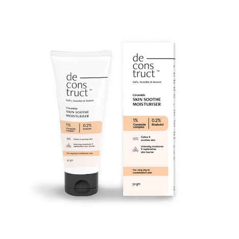Deconstruct Skin Soothe Moisturizer- 1% Ceramides + 0.2% Bisabolol (50 gm)