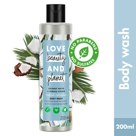 Buy Love Beauty Planet Natural Coconut Water and Mimosa Sulfate Free Body Wash, 200 ml - Purplle