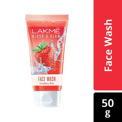 Buy Lakme Blush & Glow Strawberry Gel Face Wash (50 gm) - Purplle