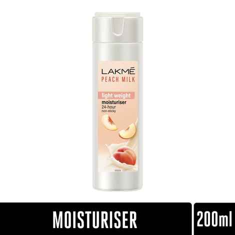 Buy Lakme Peach Milk Vit E Light- Weight & Non-Sticky Moisturizer with 24-Hours Lock |Enriched with Vitamin E |200 gm - Purplle