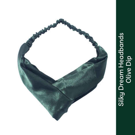 Stay Quirky Silky Dream Headbands - Olive Dip - Olive