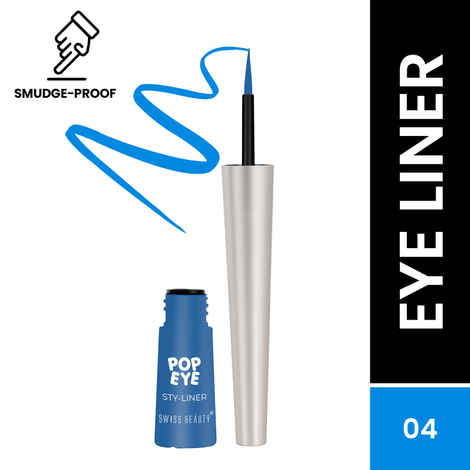 Buy Swiss Beauty Pop Eye Sty-Eyeliner 04 Bluebird (3 ml) - Purplle