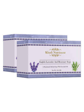 Buy Khadi Nutriment English Lavender Soap,125 gm (Pack of 2) - Purplle