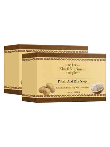 Buy Khadi Nutriment Potato and Rice Soap, 125 gm (Pack of 2) - Purplle