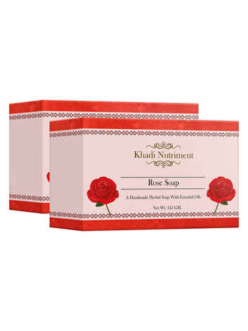 Buy Khadi Nutriment Rose Soap,125 gm (Pack of 2) - Purplle