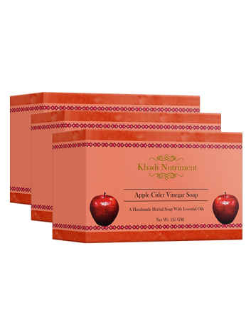 Buy Khadi Nutriment Apple Cider Vinegar Soap,125 gm (Pack of 3) - Purplle