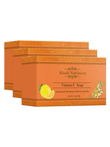 Buy Khadi Nutriment Vitamin C Soap,125 gm (Pack of 3) - Purplle