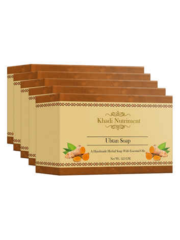 Buy Khadi Nutriment Ubtan Soap,125 gm (Pack of 5) - Purplle