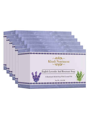 Buy Khadi Nutriment English Lavender Soap,125 gm (Pack of 6) - Purplle