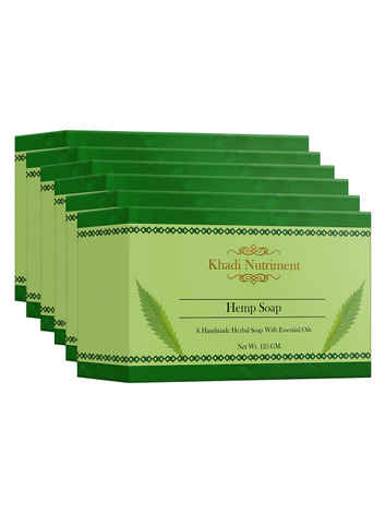 Buy Khadi Nutriment Hemp Soap,125 gm (Pack of 6) - Purplle