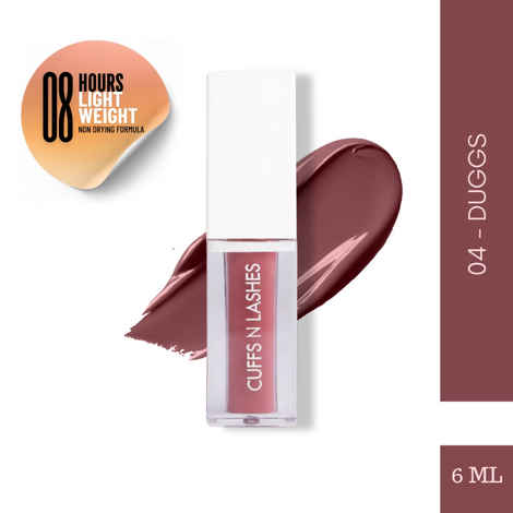 Cuffs N Lashes Matte Liquid Lipstick, Duggs 04 - 6 ml
