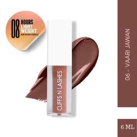 Buy Cuffs N Lashes Matte Liquid Lipstick, Vaari Jawan 06 - 6 ml - Purplle