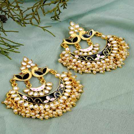 Crunchy Fashion New Collection Of Chandbali Earrings Gold