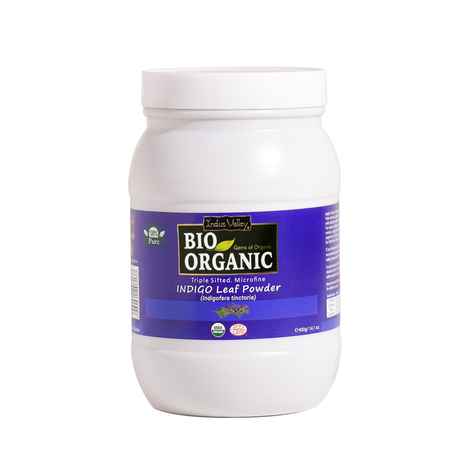 Indus Valley Bio Organic Indigo Leaf Powder jar-400 gm
