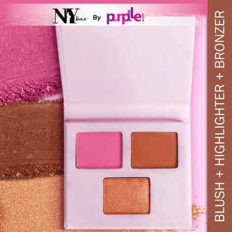 Buy NY Bae Face Palette - 04 (6 gm) | Blush + Highlighter + Contour | 3 In 1 | Pink, Brown & Gold | Rich Colour | Multipurpose | Travel-Friendly - Purplle
