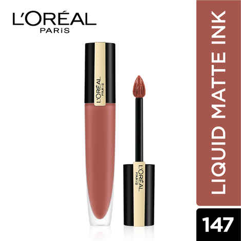 Buy L'Oreal Paris Lipstick, Liquid Format with Matte Finish, Oil-In-Water Formula, Breathable and Lightweight Feel, Non-Flaking, 147 I Believe, 7 ml - Purplle
