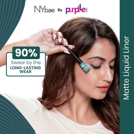 Buy NY Bae Truly Matte Liquid Eyeliner - Majestic Mint (4.5 ml) | Colored Eyeliner | Waterproof | Long Lasting | Smudgeproof | Quick Dry | Eye Makeup - Purplle