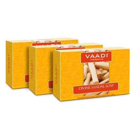 Buy Vaadi Herbals Divine Sandal Soap with Saffron (75 g) (Pack of 3) - Purplle