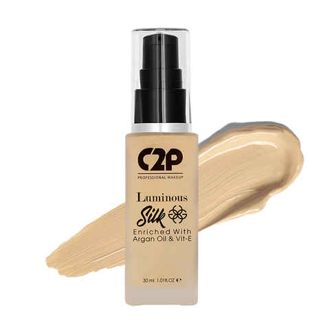 Buy C2P Pro Luminous Silk Liquid Foundation Enriched with Argan Oil & Vitamin E - Fair 01 - 30 ml - Purplle