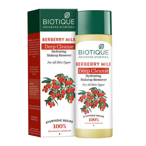 Buy Biotique Berberry Milk Deep Cleanse Hydrating Makeup Remover (120 ml) - Purplle