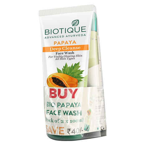 Buy Biotique Papaya Deep Cleanse Face Wash (100 ml X 2) - Purplle