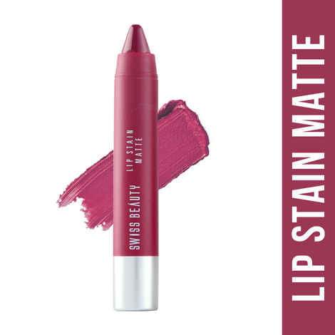 Buy Swiss Beauty Lip Stain Matte Lipstick - Fuchsia-Pink (3.4 g) - Purplle