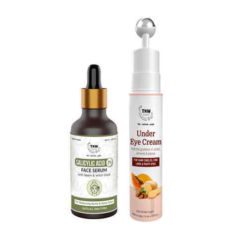 Buy Combo of 2- Salicylic Acid Face Serum 30ml + Under Eye Cream 15gm - Purplle