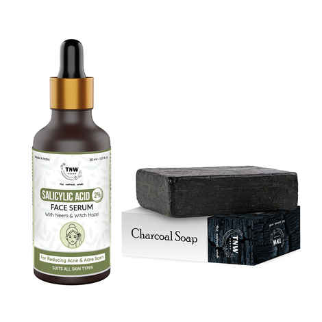 Buy Combo of 2- Salicylic Acid Face Serum 30ml + Charcoal Soap 100gm - Purplle