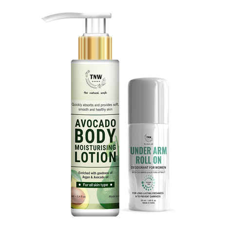 Buy Combo of 2- Under Arm Roll On 50ml + Body Lotion Avocado 100ml - Purplle
