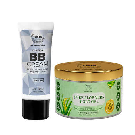 Buy Combo of 2- BB Cream 30gm + Pure Aloe Vera Gold Gel 100gm - Purplle