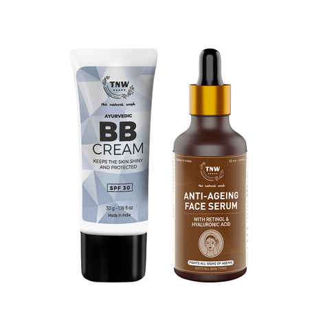 Buy Combo of 2- BB Cream 30gm + Anti Aging Face Serum30ml - Purplle