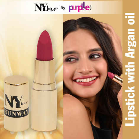 Buy NY Bae Runway Matte Lipstick | Infused With Argan Oil | Purple | Moisturising | Long Lasting | Light weight- Featured Look 13 (4.5 gm) - Purplle