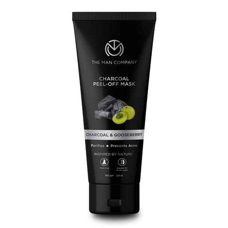 Buy The Man Company Activated Charcoal Peel Off Mask | Remove Blackheads, Dead Skin | Face Pack For Men | Paraben & Sulphate Free | 100gm - Purplle