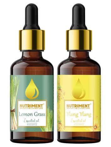 Buy Nutriment Ylang-Ylang & Lemon Grass Essential Oil, 15ml Each (Pack of 2) - Purplle