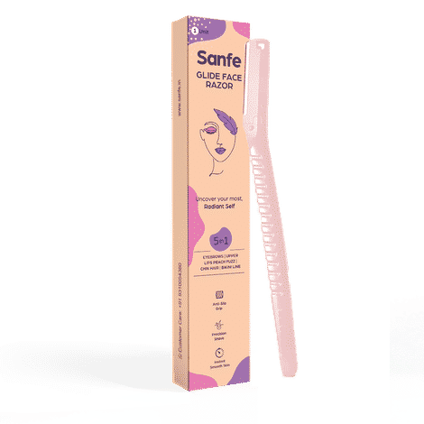 Buy Sanfe Glide Reusable Face & Eyebrow Razor For Women| Safe & Painfree Facial Hair Removal (Pack of 1) - Purplle