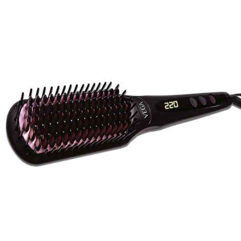 Buy VEGA Black Shine Hair Straightening Brush With Ionic Technology & 16 Temprature Settings, (VHSB-04) - 1 Pc - Purplle