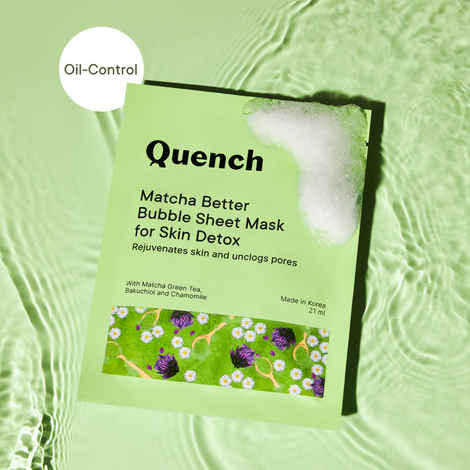 Buy Quench Botanics Matcha Bubble Sheet Mask For Skin Detoxification (Pack of 1) - Purplle
