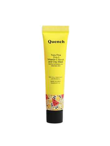 Buy Quench Botanics 2-In-1 Vitamin C Scrub & Clay Mask With Yuzu Extracts, Lightens Spots & Promotes Even Skin - 15 ml - Purplle