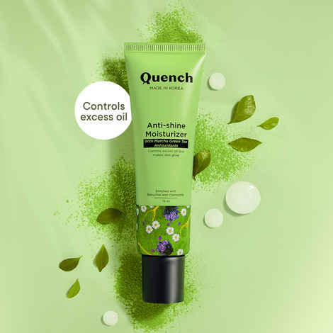 Buy Quench Matcha Better Anti-Shine Moisturizer With Licorice Root & Cica Skin-Rejuvenating Formulas - 75ml - Purplle