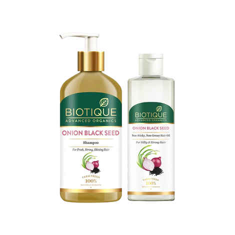 Buy Biotique Onion Shampoo & Hair Oil Combo - Purplle